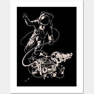 Astronaut with Boombox Posters and Art